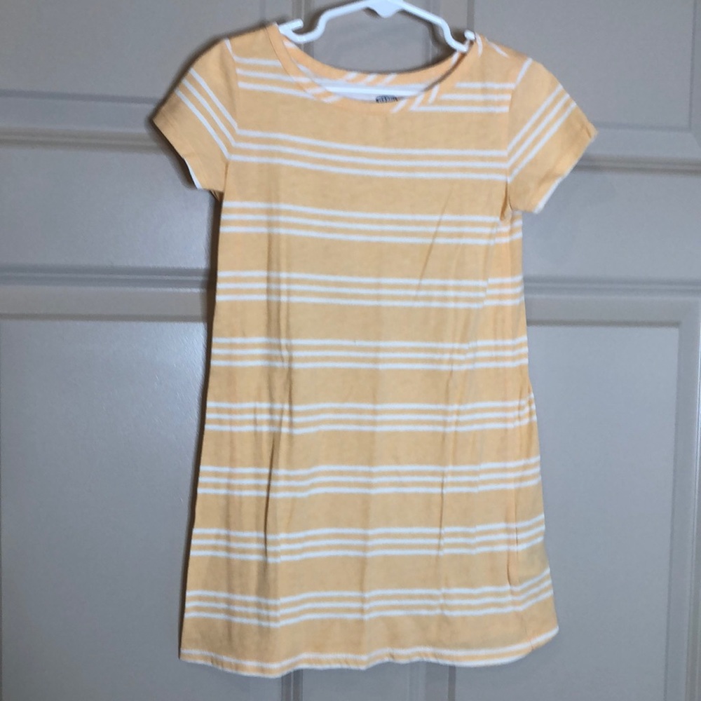 Old Navy 5t peach striped T-shirt dress